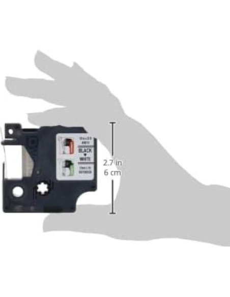 Etiquetas DYMO D1 12mm x 7m Autoadhesivas Negra sobre Blanco