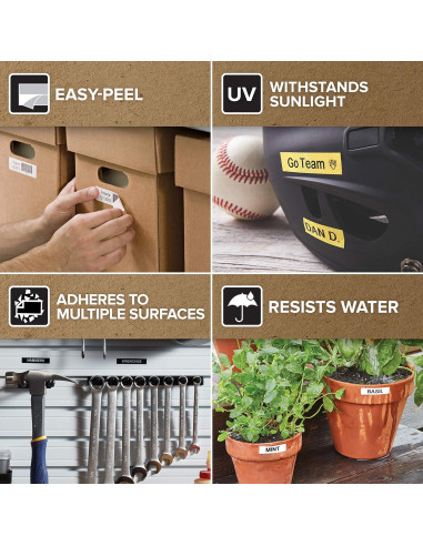 Etiquetas DYMO D1 12mm x 7m Autoadhesivas Negra sobre Blanco