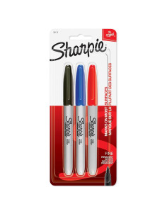 Marcadores Permanentes Sharpie Punta Fina 3 Colores Variados
