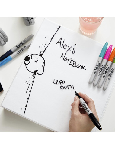 Marcadores Permanentes Sharpie Color Burst Punta Fina 24 Unidades