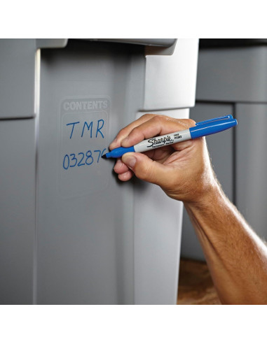 Marcadores Permanentes Sharpie Azul Punta Fina 36 Unidades