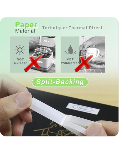 Cinta de Etiqueta UNOKA 12mm x 4m para Impresora Dymo LetraTag