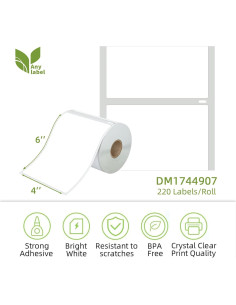 Etiquetas Térmicas Directas Anylabel 4"x6" 1320 Etiquetas 2