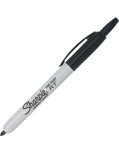 Juego de 12 Marcadores Permanentes Retráctiles Sharpie Negro Punta Fina 2