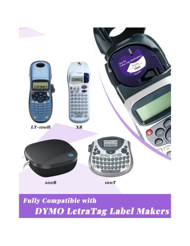 Recarga de Etiquetas Plástico Transparente UNOKA 12mm x 4m - 4 Paquetes