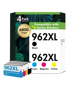 Cartuchos de Tinta HP 962XL Negro y Color - Paquete de 4
