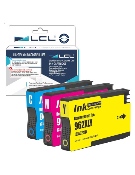 Cartuchos de tinta LCL 962XL Cian Magenta Amarillo para HP