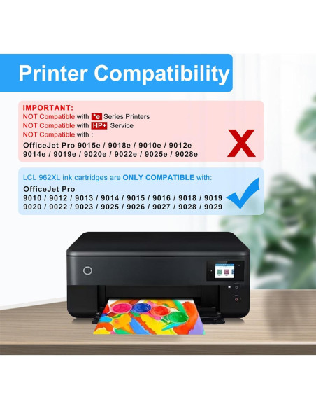 Cartuchos de tinta LCL 962XL Cian Magenta Amarillo para HP