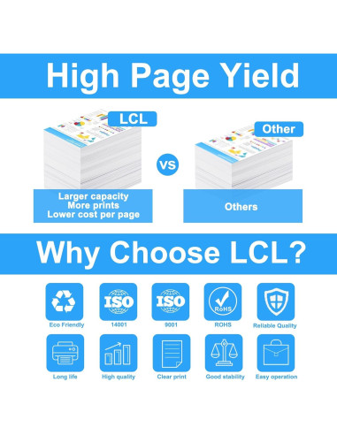 Cartuchos de tinta LCL 962XL Cian Magenta Amarillo para HP