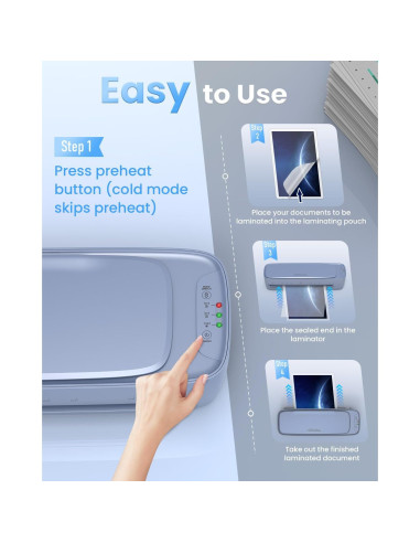 Laminadora Qfun 33 cm A3 9 en 1 con Calentamiento Rápido