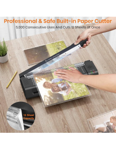 Máquina Laminadora Gasbye 33 cm con Cortadora y 13 Bolsas 2