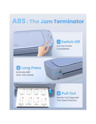 Laminadora Qfun 33 cm A3 9 en 1 con Calentamiento Rápido