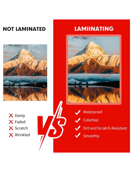 Hojas de Laminado RAZCC 200 Unidades 22.86 x 29.21 cm 5mil