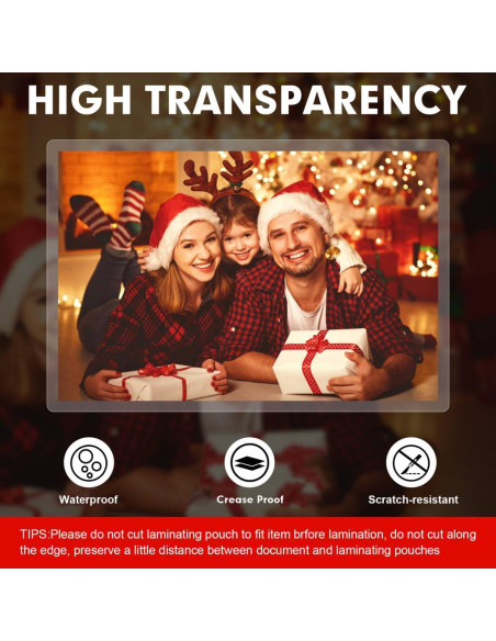 Hojas de Laminado RAZCC 200 Unidades 22.86 x 29.21 cm 5mil