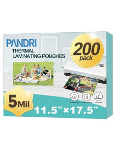 Hojas de Laminado PANDRI 200 Pack 5 Mil 11.5 x 17.5 cm