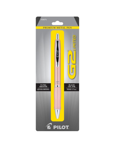 Bolígrafo de Gel Pilot G2 Limitado Metal 0.7mm Tinta Negra
