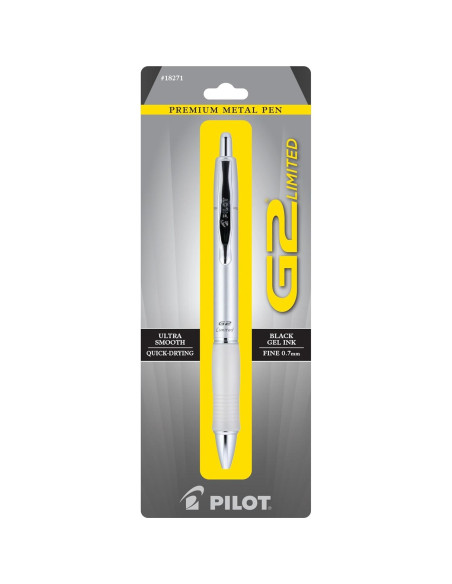Bolígrafo de Gel Pilot G2 Limitado Metal 0.7mm Tinta Negra