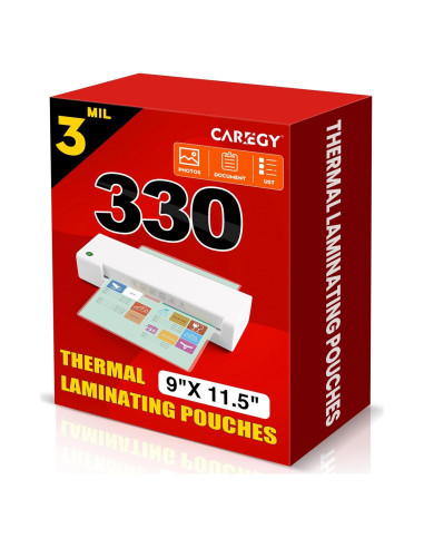 Fundas Térmicas para Laminado CAREGY 330 Hojas 3 Mil 22.86x29.21 cm