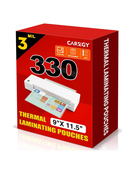Fundas Térmicas para Laminado CAREGY 330 Hojas 3 Mil 22.86x29.21 cm