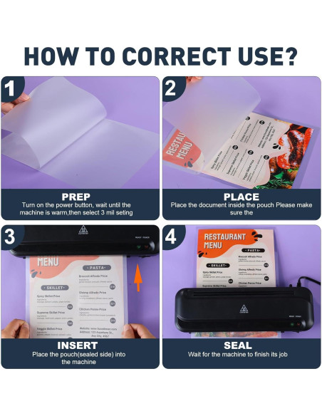 Fundas Térmicas para Laminado CAREGY 330 Hojas 3 Mil 22.86x29.21 cm