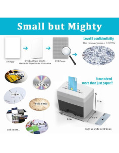 Destructora de Papel Micro Corte Suntech 2 Hojas A4 Blanca 2