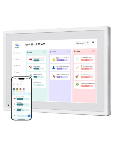 Calendario Digital 10" Dragon Touch Blanco Táctil con APP