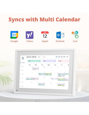 Calendario Digital 10" Dragon Touch Blanco Táctil con APP