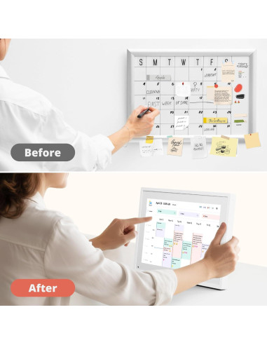 Calendario Digital 10" Dragon Touch Blanco Táctil con APP