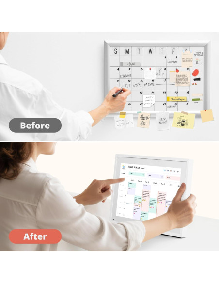 Calendario Digital 10" Dragon Touch Blanco Táctil con APP
