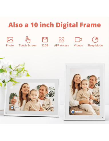 Calendario Digital 10" Dragon Touch Blanco Táctil con APP