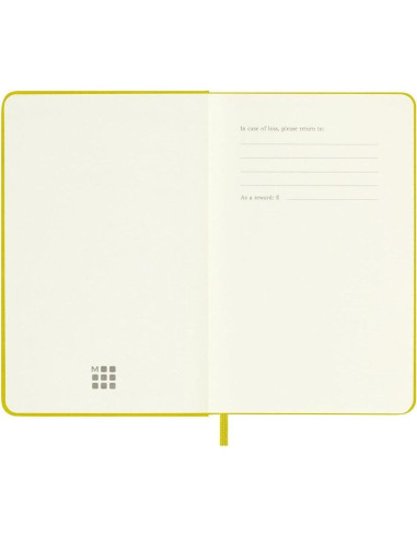 Cuaderno Moleskine Tapa Dura Pocket Rayado Amarillo 192 Páginas