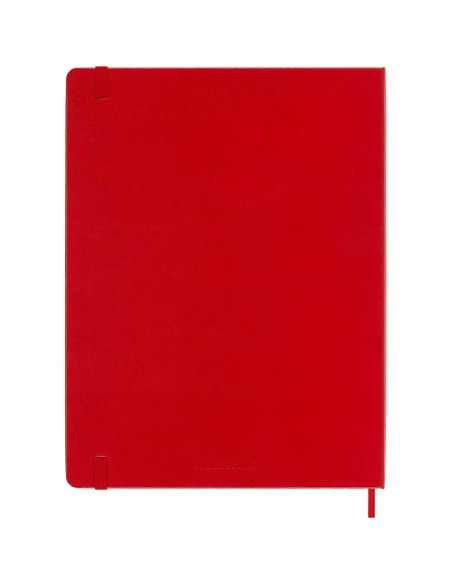 Cuaderno Moleskine XL Tapa Dura Liso Rojo 192 Páginas 19x25cm