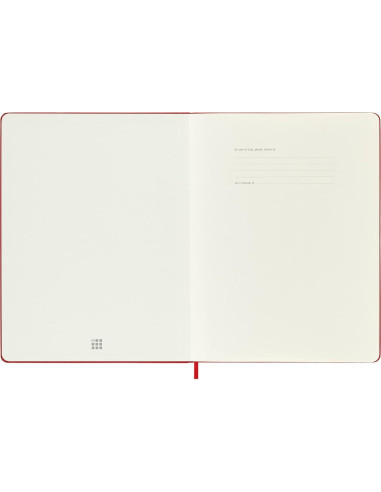 Cuaderno Moleskine XL Tapa Dura Liso Rojo 192 Páginas 19x25cm