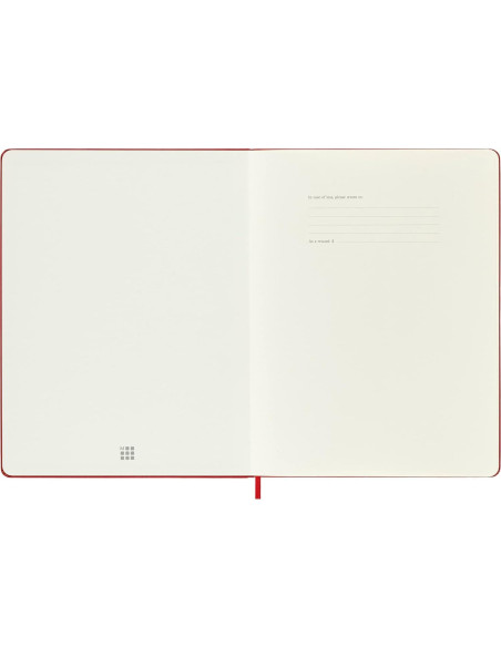 Cuaderno Moleskine XL Tapa Dura Liso Rojo 192 Páginas 19x25cm