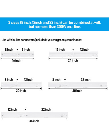 Luz LED Bajo Gabinete TORCHSTAR 30.48 cm 8W 540LM Regulable