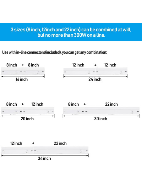 Luz LED Bajo Gabinete TORCHSTAR 30.48 cm 8W 540LM Regulable