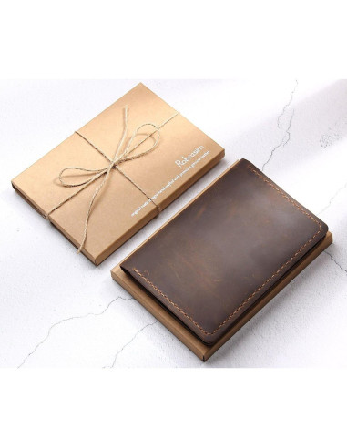 Cubierta de Cuaderno de Cuero Robrasim 3.5" x 5.5" Marrón