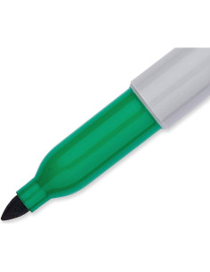Marcadores Permanentes Sharpie Verde Punta Fina 24 Unidades 2