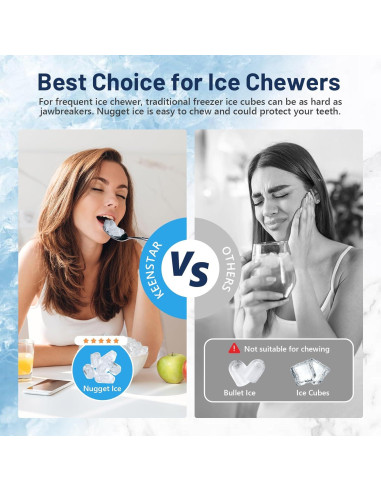 Fabricador de Hielo Nugget Keenstar 18 kg/día Acero Inoxidable