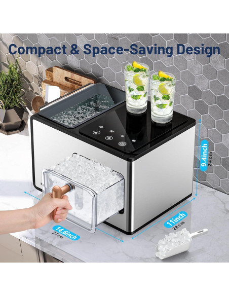 Fabricador de Hielo Nugget Keenstar 18 kg/día Acero Inoxidable