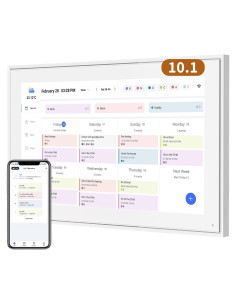 Calendario Digital 10.1" Herncptar Pantalla Táctil WiFi Blanco