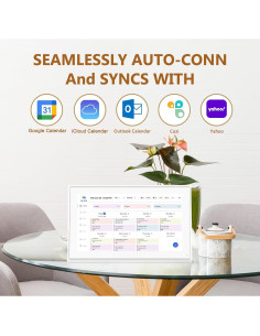 Calendario Digital 10.1" Herncptar Pantalla Táctil WiFi Blanco 2