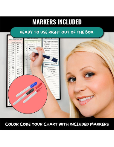 Planificador Magnético de Presupuesto Sunsella 25.4x35.6 cm