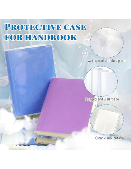 Cubiertas de libro A6 Betinyar 3PCS PVC Transparente