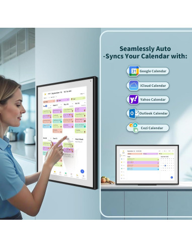 Calendario Digital WiFi Canupdog 21.5" Pantalla Táctil HD