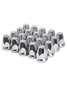 Cubiertas de Tuerca de Perno JIUXI 33mm Cromado ABS - Paquete 20
