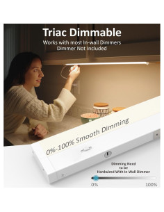 Iluminación LED Bajo Gabinete Leetdud 16" Regulable 5 Colores 2