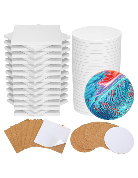 Azulejos de Cerámica Blancos 50 Pzs 10.16 cm para Manualidades