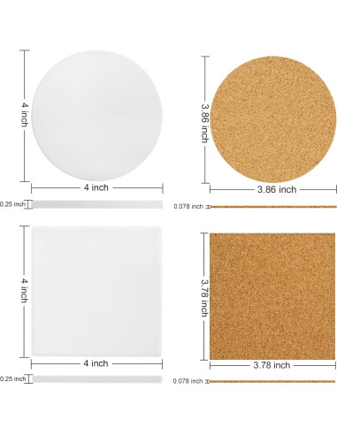 Azulejos de Cerámica Blancos 50 Pzs 10.16 cm para Manualidades