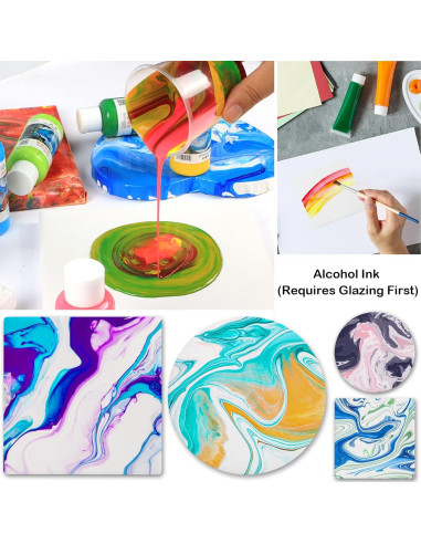 Azulejos de Cerámica Blancos 50 Pzs 10.16 cm para Manualidades